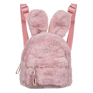 Rucsac pentru copii cu urechi de iepuraș roz, accesoriu jucăuș