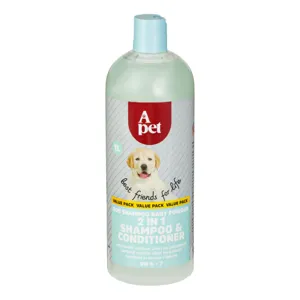 Sampon cu balsam pentru caini 2 în 1 cu aromă de pudră