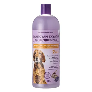 Sampon cu balsam 2 în 1 pentru caini cu extract de ovăz și Vitamina E