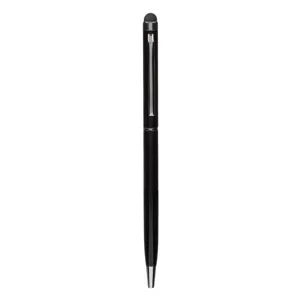 Stylus 2 în 1 Metal Negru pentru Ecrane Tactile și Scriere