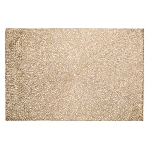 Suport Farfurie din PVC Model Crăciun Culoare Auriu 45x30cm