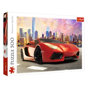 Puzzle 500 piese, Masina sport rosie, pentru adulti
