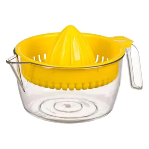 Storcator de citrice din plastic 600 ml galben cu recipient transparent