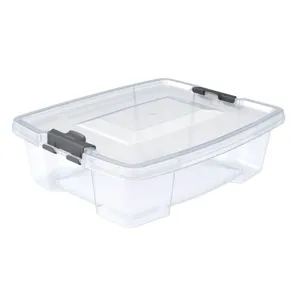 Cutie de depozitare din plastic transparent cu capac, 1.5L