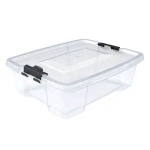 Cutie de depozitare din plastic transparent cu capac, 7L