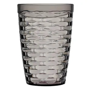 Pahar din plastic gri cu model reliefat pentru bauturi