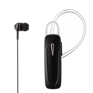 Casca Bluetooth Handsfree cu Cablu, Neagra, V5.0