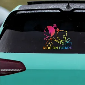 Autocolant auto decorativ Kids On Board pentru mașină