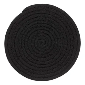 Suport pentru cratiță, Împletit, Negru, Ø21 cm
