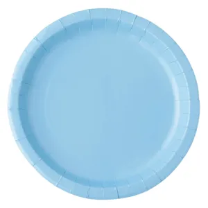 Set farfurii din carton de unica folosinta, 18 cm, albastru