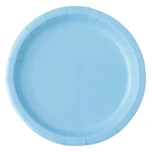 Farfurii din carton set de 10 buc, albastru, diametru 23 cm