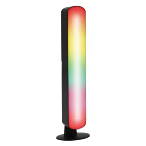 Lampă LED cu USB, Lumina Colorată și Telecomandă, 4 Moduri de Iluminare, Negru