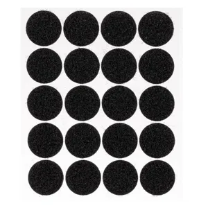 Set 20 autocolante rotunde cu scai, negre, 2 cm