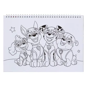 Bloc de colorat A4 cu spiră, 30 de pagini preimprimate cu modele animate