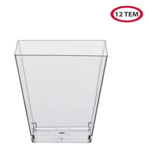 Set de boluri patrate din plastic transparent pentru servire
