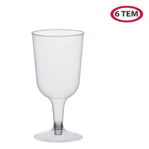 Pahare reutilizabile de plastic transparente pentru vin