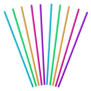 Paie din plastic reutilizabile multicolore set 120 buc