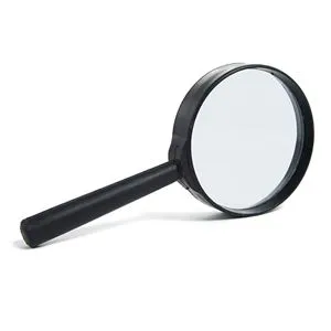Lupă din plastic, mărire 6x, diametru lentilă 6 cm, negru