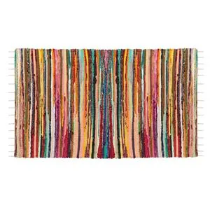Covor Tesut Decorativ Multicolor cu Franjuri 120x90cm