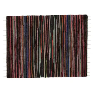 Covor Țesut Multicolor cu Franjuri, 150x120 cm
