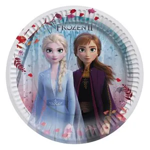 Farfurii de carton tematic Frozen 2, set de 6 bucăți, diametru 19.5 cm