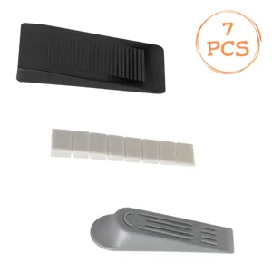 Opritoare pentru uși, Set 7 buc, Gri, Negru și Alb, Plastic