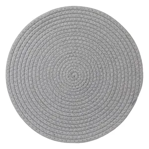 Suport pentru vase fierbinți, împletit, Gri, Ø35 cm