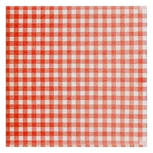 Serviete de masă carouri roșu și alb, set 40 bucăți, dimensiune 33x33cm