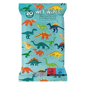 Servetele umede cu dinozaur Aloe Vera și Vitamina E