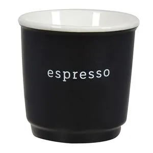 Cana mini cafea espresso 90ml neagră albă
