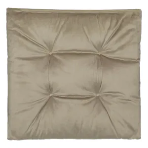 Pernă decorativă pentru scaun, Velvet, Bej, 40x40 cm