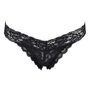 Chiloti String Negri cu Dantelă – Lenjerie Intima Elegantă pentru Femei