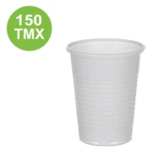 Pahare de plastic de unică folosință 200 ml albe