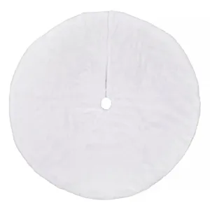 Fustă decorativă din blană albă pentru brad, diametru 90cm