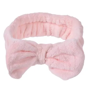 Bentita de Par Pufoasa cu Funda, Latime 6 cm, Roz Nud