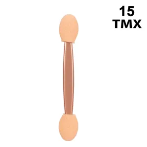 Pensule pentru fard de ochi, duble, cu husă acrilică, 7 cm, set 15 buc