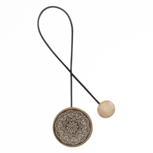 Magnet pentru Perdea cu Disc din Lemn și Model Mandala