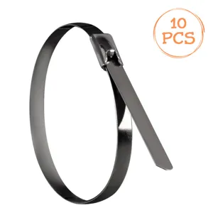 Coliere Cabluri Metalice Inoxidabile 304 Rezistente Temperaturi - Set 10 Bucăți
