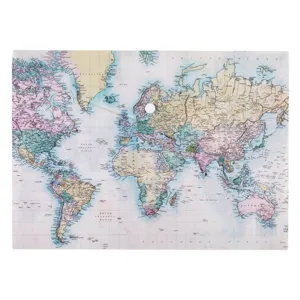 Mapă cu capsă, Model Hartă, 33x24cm, Multicolor