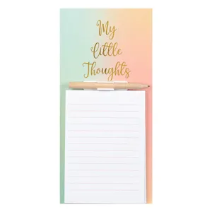 Set Notite cu Magnet si Creion, 50 coli, 10x21cm, Multicolor