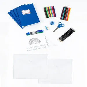 Set Rechizite Scolare Complete, 40 de Piese, Multicolor