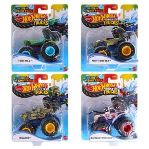 Masinuta Monster Truck Color Shifters, 1:64, Multicolora