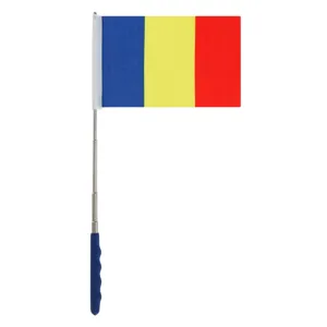 Steag Tricolor Extensibil cu Suport Metalic