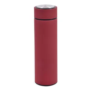 Sticla izoterma din inox, 450 ml, Bordo mat, cu filtru