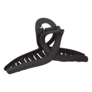 Clamă de păr neagră mată cu model buclă, 11cm