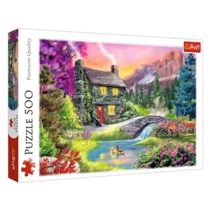 Puzzle Peisaj Idilic, 500 de piese, Multicolor