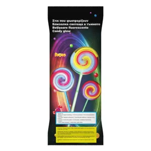 Candy fosforescent rotativ multicolor, luminează în întuneric