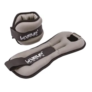 Greutăți pentru glezne și încheieturi, set 2 buc, 1 kg, gri