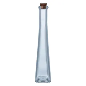 Sticlă transparentă pentru lichior cu dop de plută 140ml