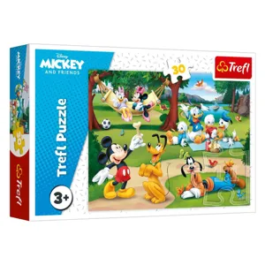 Puzzle pentru copii cu Mickey Mouse și prietenii în pădure, 30 de piese, Multicolor